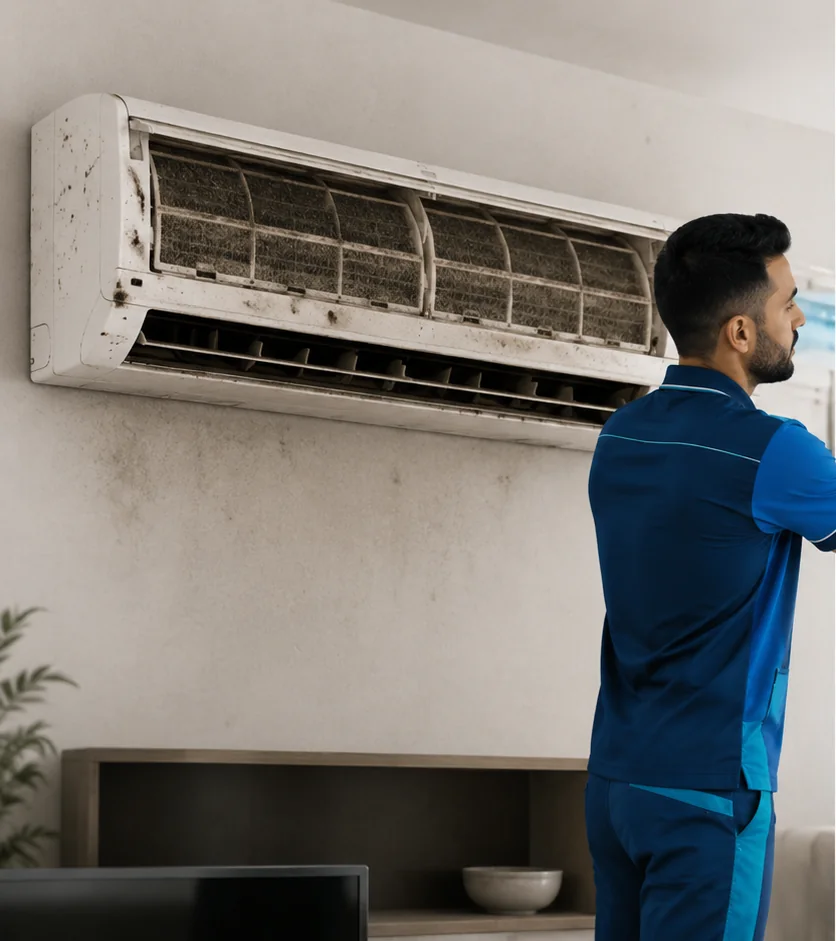 AC before cleaning