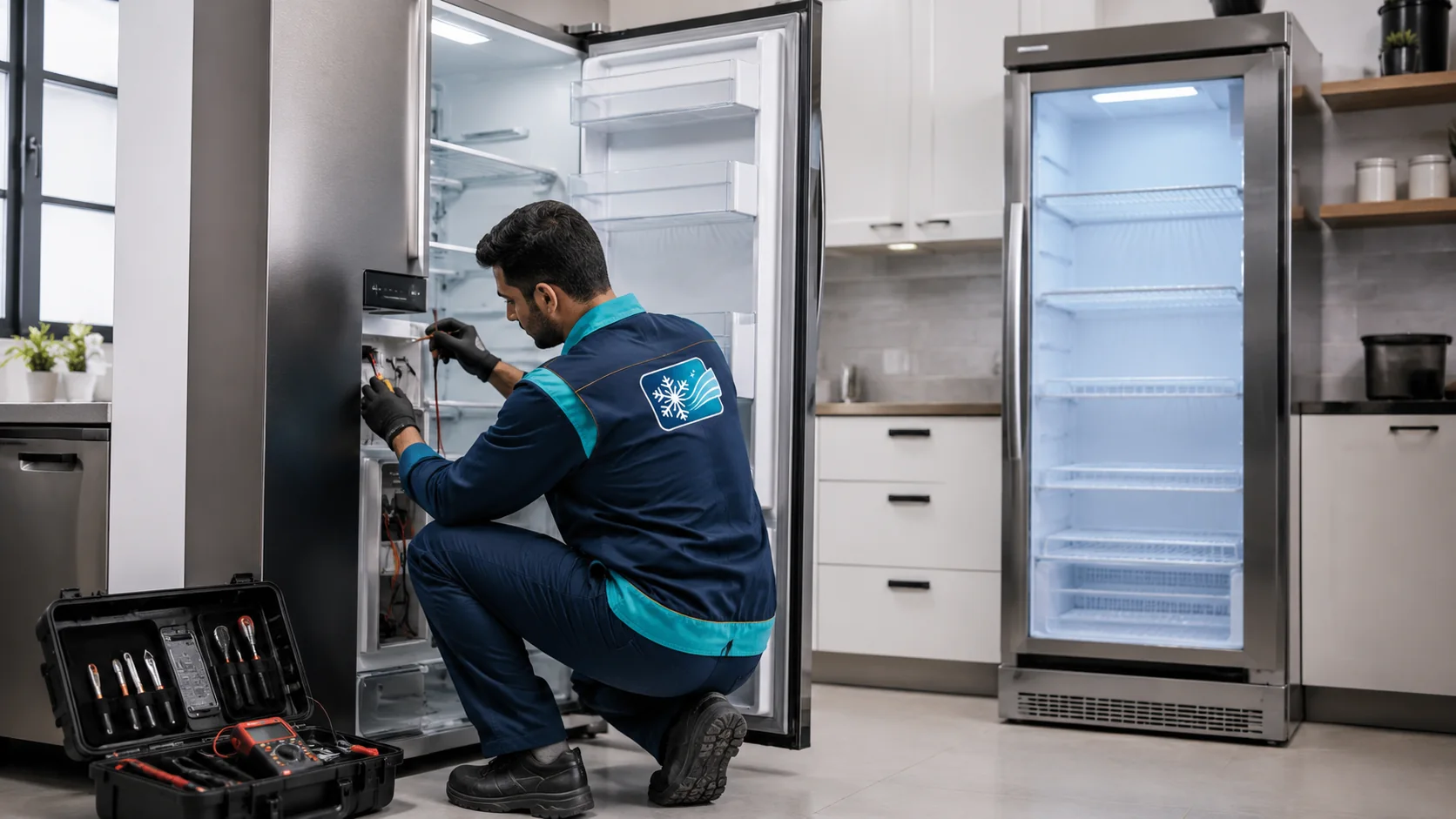 Refrigerator repair technician